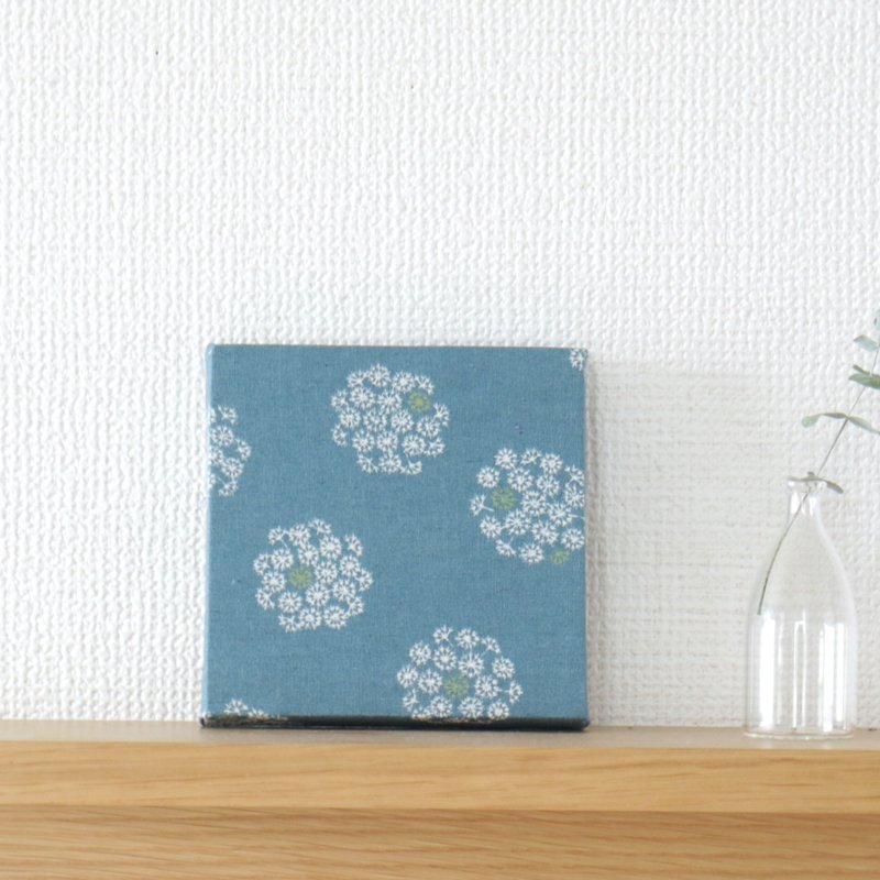 12x12cm ファブリックパネル 【綿毛 リネン ネイビー】 - 壁貼/牆壁裝飾 - 棉．麻 藍色