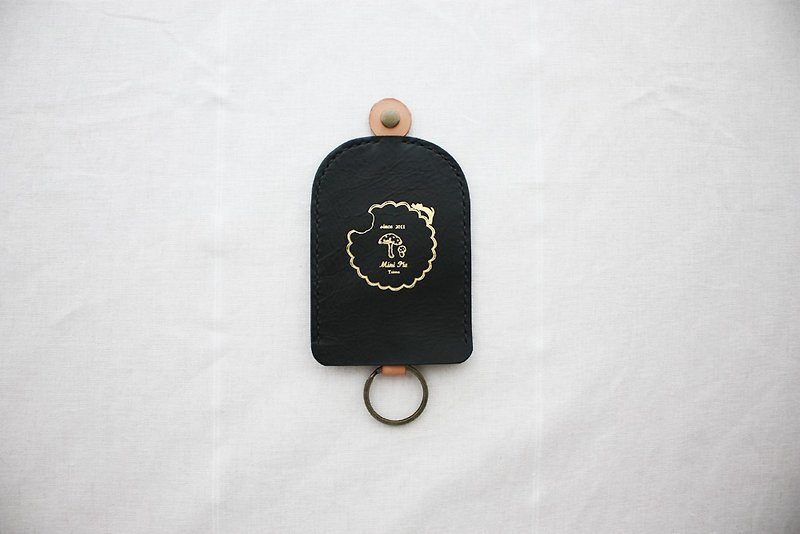 吊鐘鑰匙包-黑色 - 鑰匙圈/鑰匙包 - 真皮 黑色