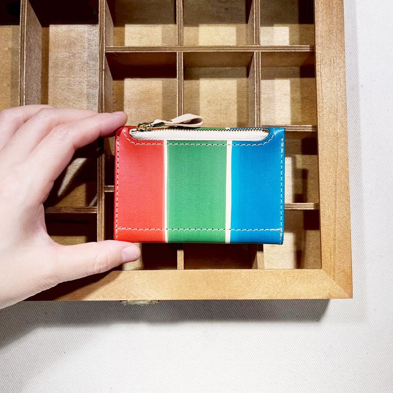 植鞣革卡夾_零錢包_茄芷袋傳統三色 - 名片夾/名片盒 - 真皮 多色