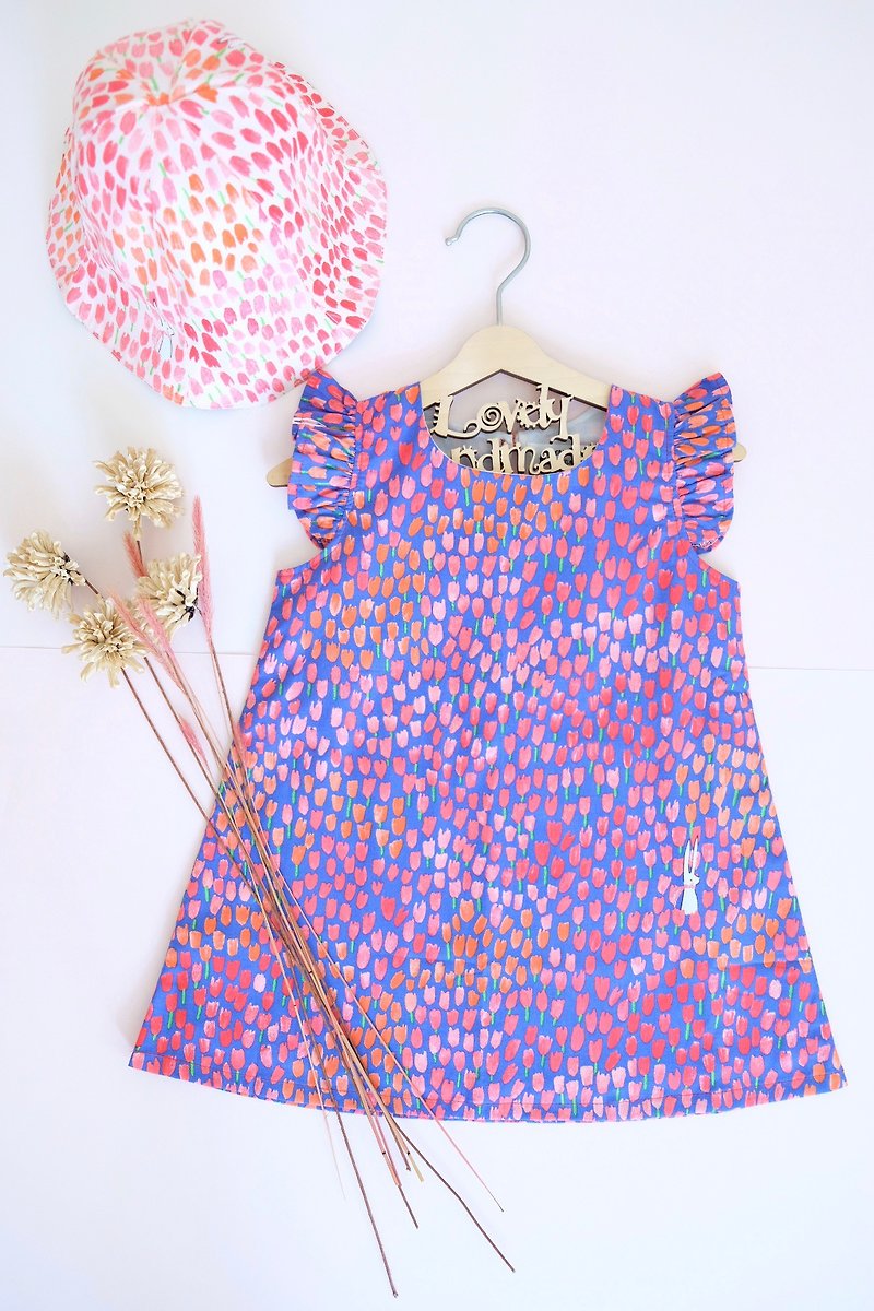 Blueberry Tulip and Bunny Ruffles Dress - Skirts - Cotton & Hemp Purple