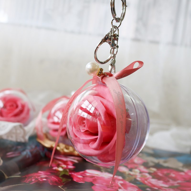 婚禮小物 企業贈品 寶石玫瑰皂花 香皂花球含吊環 - 其他 - 其他材質 粉紅色