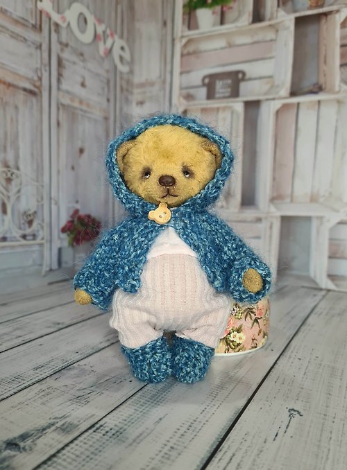 Details about   OOAK Crochet Artist Miniature Hand-Made  5 way jointed doll Bear display gift 