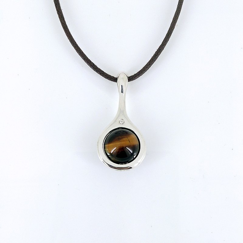 "Yun brewing rich" ugly stone corundum pure silver design models pendant series - Necklaces - Other Metals Yellow