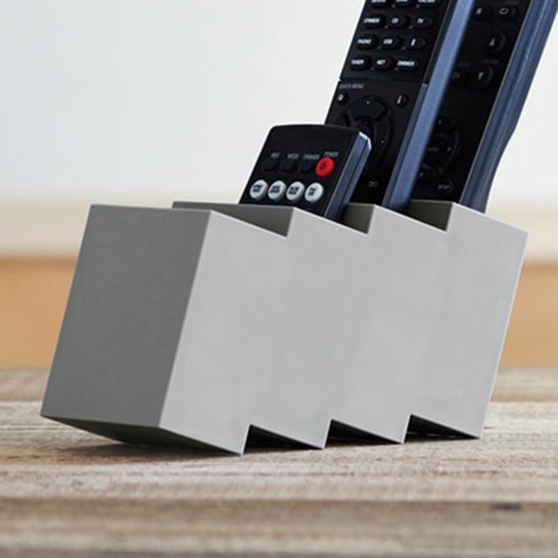 日本霜山 斜取式階梯造型遙控器收納盒-3入-多色可選 - 居家收納/收納盒/儲物盒 - 塑膠 灰色