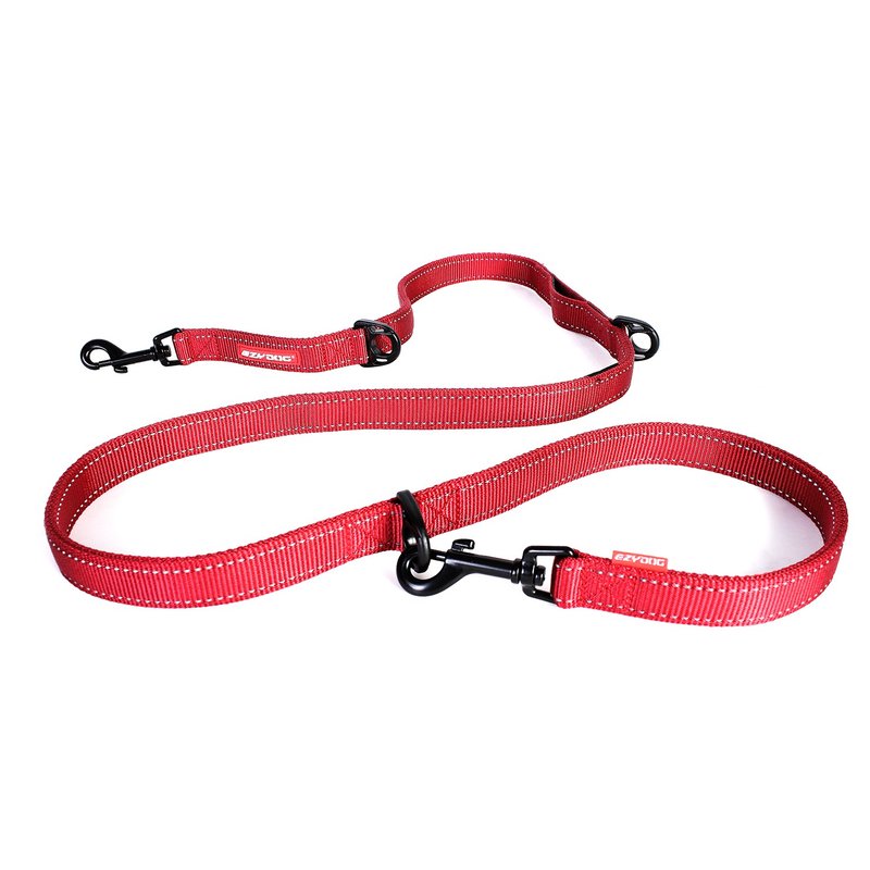 VARIO 6 - MULTI-FUNCTION LEASH - ปลอกคอ - ไนลอน สีแดง