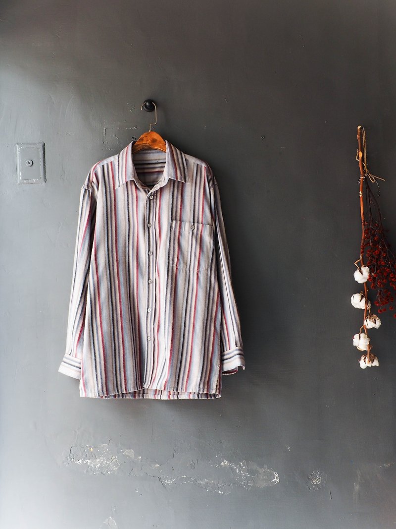 River Hill - gray tone of purple and gray straight hand Zha Danning elegant antique vintage shirt Jacket neutral shirt oversize vintage - เสื้อเชิ้ตผู้หญิง - ผ้าฝ้าย/ผ้าลินิน หลากหลายสี