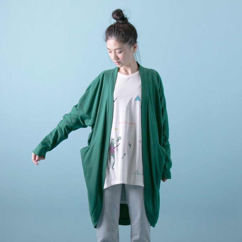 Arc cardigan green - Overalls & Jumpsuits - Cotton & Hemp Green