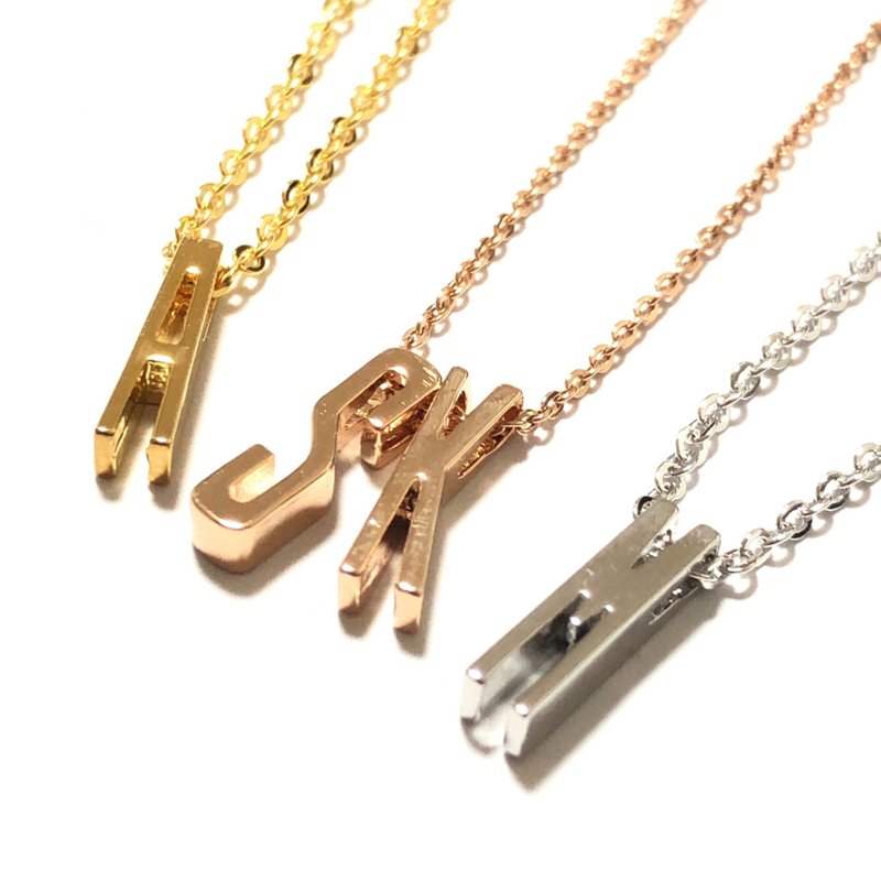 Initial Necklaces - สร้อยคอ - โลหะ สีทอง