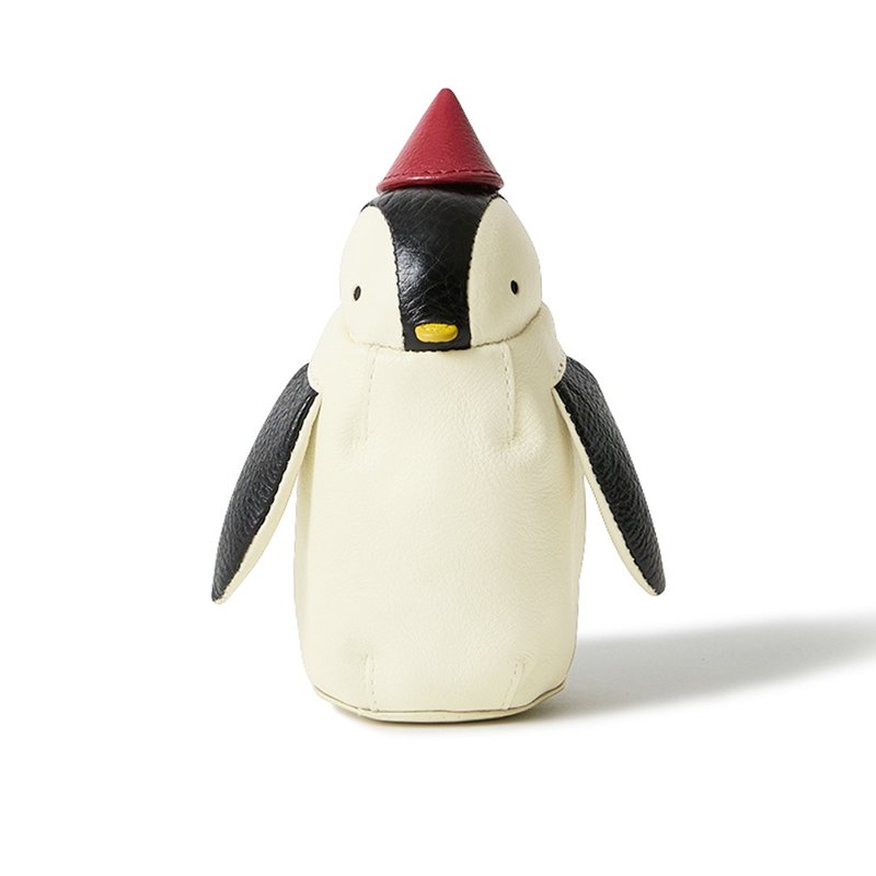 企鵝造型收納包 - 化妝包/收納袋 - 真皮 白色