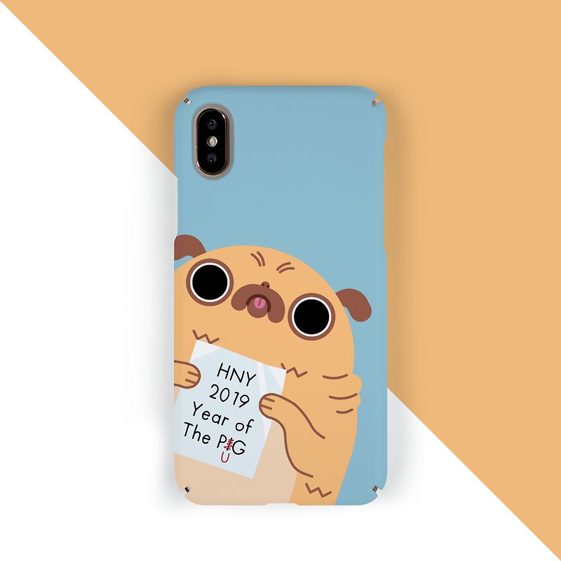 Year of the PUG ( PIG) Phone case - Phone Cases - Plastic Multicolor