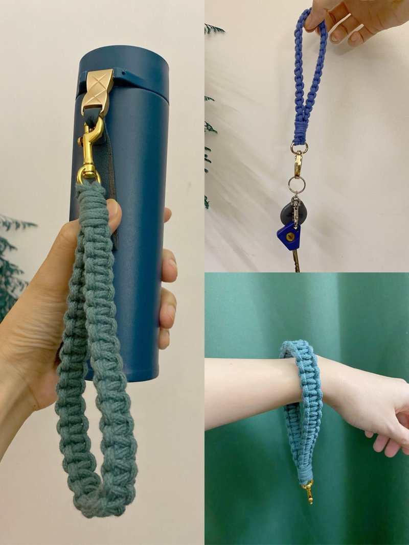 [Macrame DIY] Hook and buckle hanging hand ring with free hands spraying alcohol video teaching material package - เย็บปัก/ถักทอ/ใยขนแกะ - ผ้าฝ้าย/ผ้าลินิน 