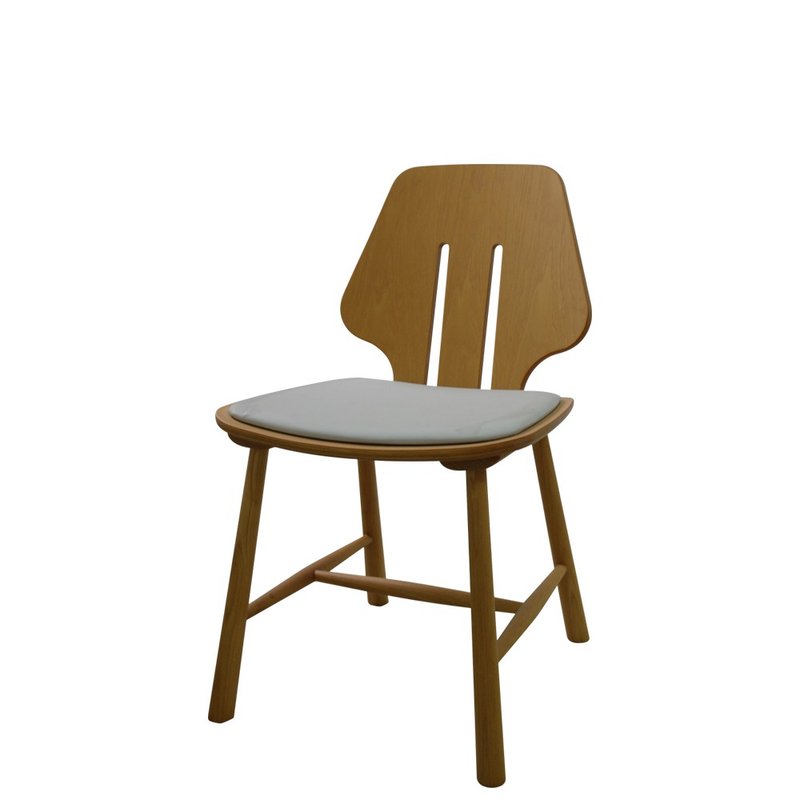 展示品出清 / 可愛造型木椅 - 椅子/沙發 - 人造皮革 白色