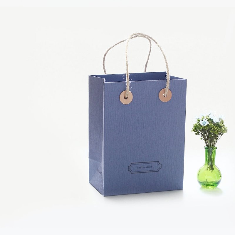 Inspiration // Blue) Small Sopping Bag A small carrying bag that conveys your feelings - Gift Wrapping & Boxes - Paper Blue