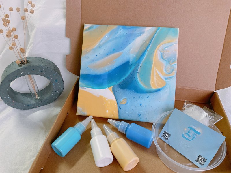 [DIY Material Pack]*Sunshine Beach*Fluid Art - Illustration, Painting & Calligraphy - Acrylic 