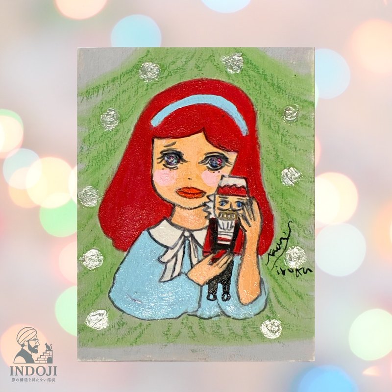 原画　Xmas くるみ割り人形 L写真サイズ - 海報/掛畫/掛布 - 紙 紅色