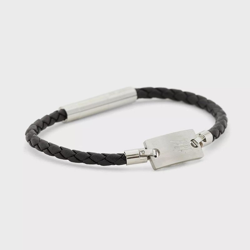 CERRUTI 1881 Limited Edition 20% Off Classic Stainless Steel Leather Bracelet New Counter Display - สร้อยข้อมือ - โลหะ 