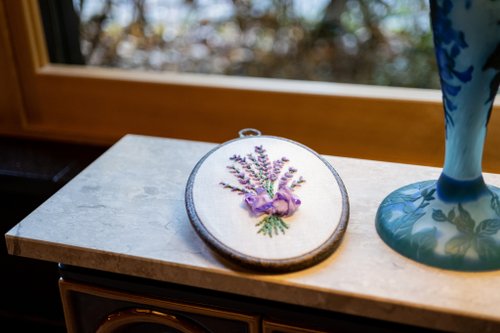 犬の刺繍入りラベンダーサシェ 犬の刺繍入りラベンダーサシェ 楽しい動物のラベンダーサシェは