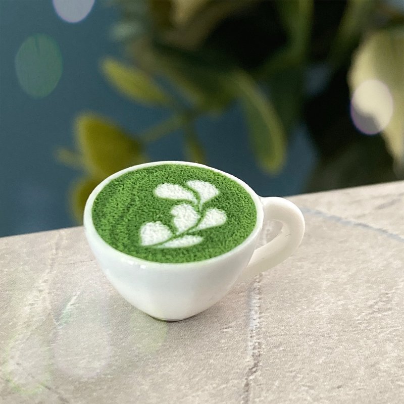 〜ふわり、ひとくちの午後〜【受注製作】ミニチュア　微型　抹茶 - 玩偶/公仔 - 黏土 綠色