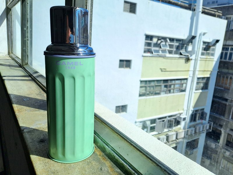 Camel Brand 450ml Glass Vacuum Thermos Bottle 122 Series | Green Tea GT - กระบอกน้ำร้อน - วัสดุอื่นๆ สีเขียว