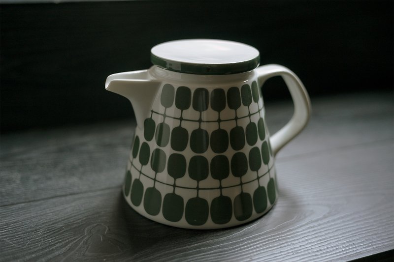 MelittaーOslo Green系列 古董綠葉大茶壺 / 水壺 / 咖啡沖煮 - 咖啡壺/咖啡周邊 - 陶 綠色