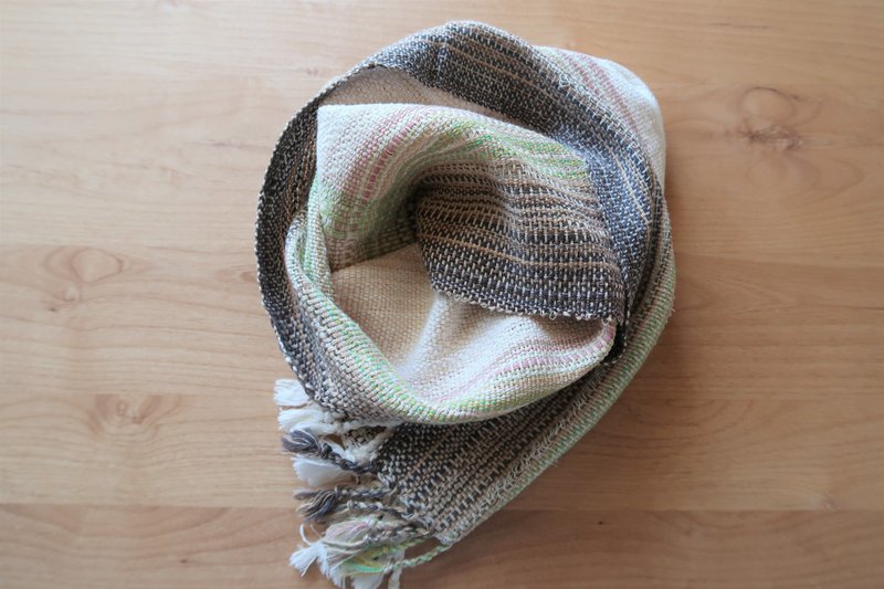 Shawl (S) 　9　magnolia - 絲巾 - 棉．麻 白色