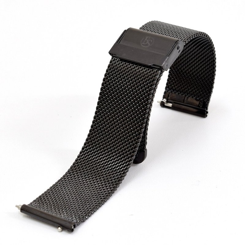 BOND STONE 18mm Stainless steel mesh belt Black(36mm case only) - Watchbands - Stainless Steel Black