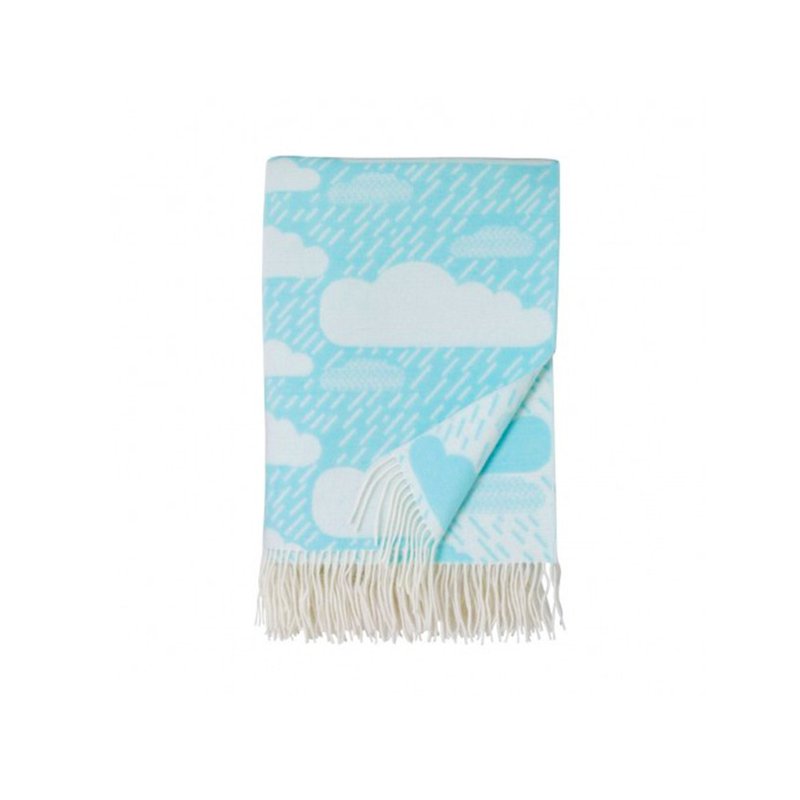 【冬季特賣】雲朵織毯 - 藍 | Donna Wilson - 被/毛毯 - 羊毛 藍色