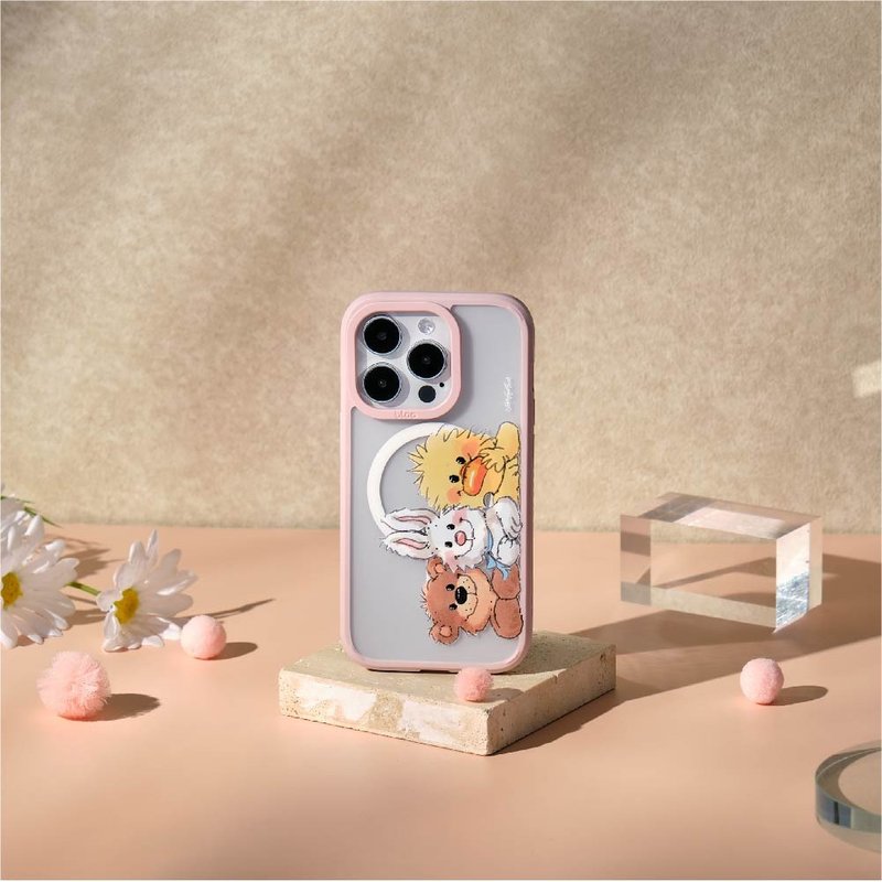 Suzy's Zoo Witzy與夥伴們極光霧透MagSafe iPhone手機殼 - 手機殼/手機套 - 矽膠 多色