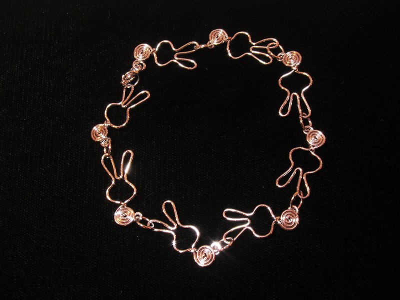 Winwing Metal Wire Braided Bracelet-【Little Rabbit】 - สร้อยข้อมือ - โลหะ 