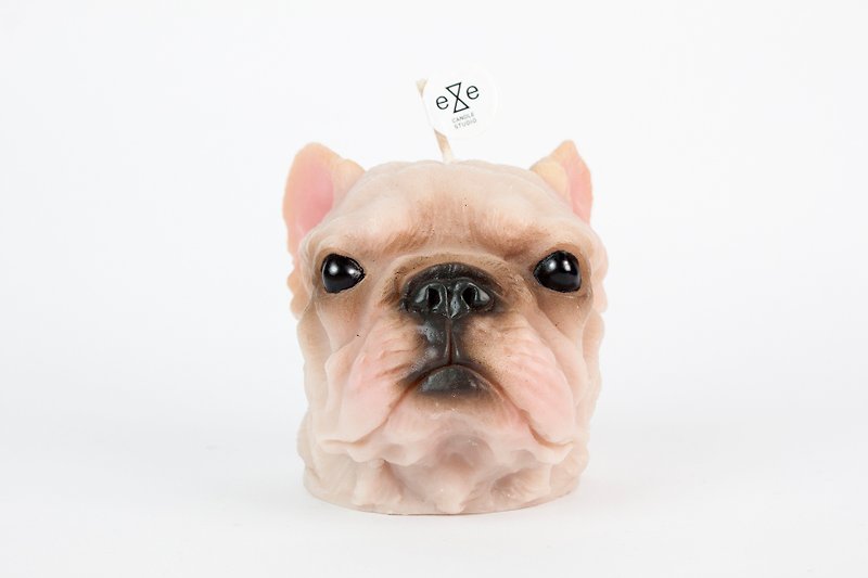 彩繪版法國鬥牛犬 狗造型蠟燭 French Bulldog Candle Painted