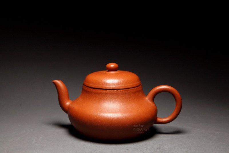 [Junde 3] Longshantang Traditional Handmade Mogu Series Huanglong Mountain Old Zhuni 155cc - Teapots & Teacups - Pottery Orange