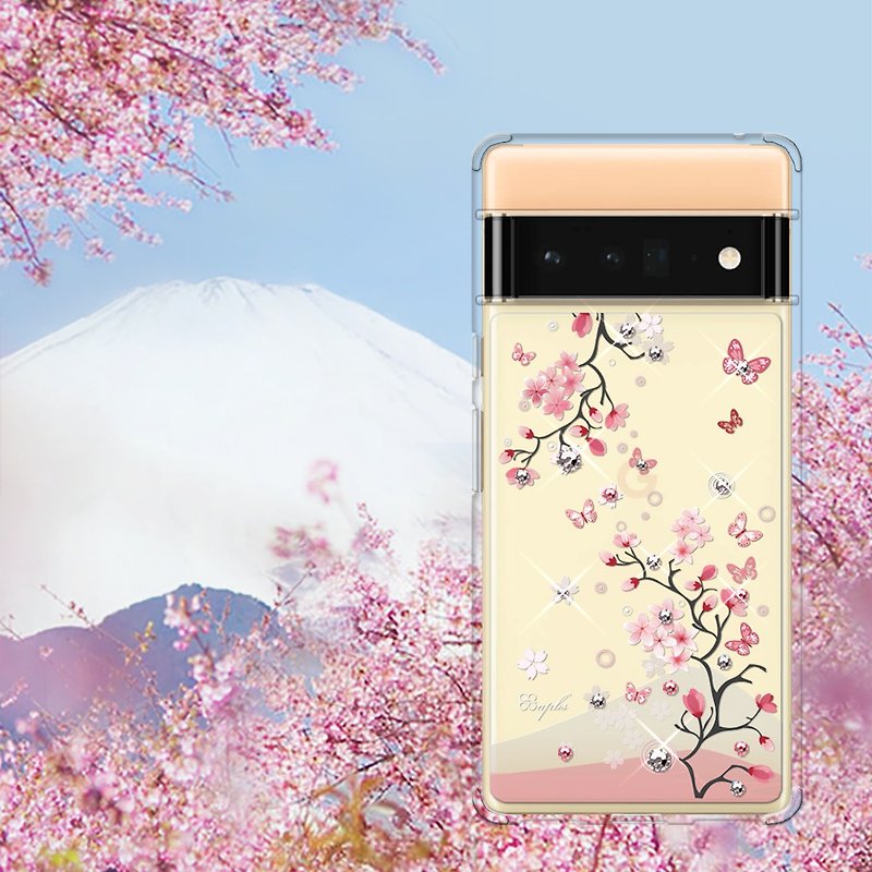 Google Pixel 6 full range of light and thin military-standard anti-drop colored diamond mobile phone cases-Japan Sakura - เคส/ซองมือถือ - วัสดุอื่นๆ หลากหลายสี