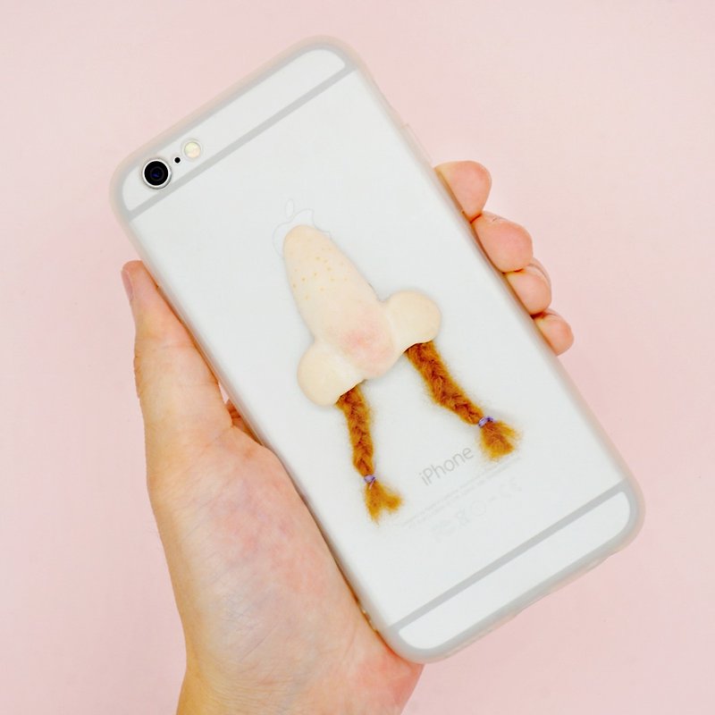 Funny Spots Nose Wool Felt Nosehair Phone Cover Phone Case Iphone Samsung Models - Phone Cases - Clay Transparent