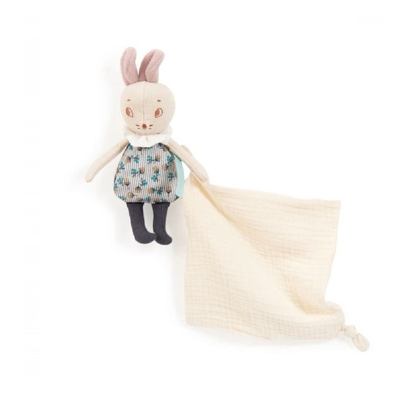 French Moulin Roty After the Rain Series-Mouse Handkerchief Comforting Towel - ของขวัญวันครบรอบ - ผ้าฝ้าย/ผ้าลินิน หลากหลายสี