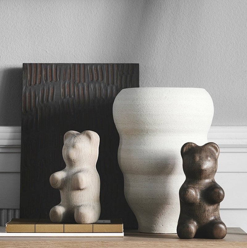 【母親節禮盒】Boyhood 小熊軟糖造型橡木擺飾 - 擺飾/家飾品 - 木頭 咖啡色