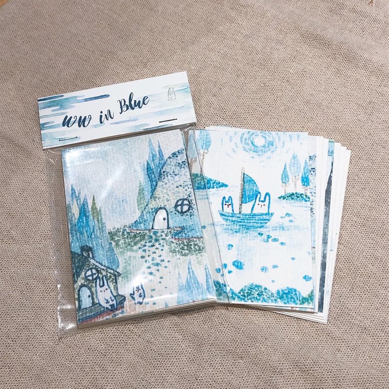 WW in Blue Sticker - 貼紙 - 紙 藍色