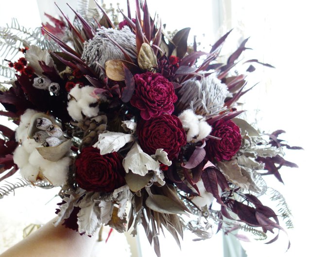 Dried Flowers Bouquet Dried Plants Flower Ornament Wedding Decor Rose