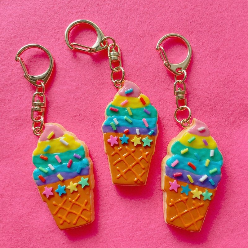 Rainbow soft keychain - ที่ห้อยกุญแจ - ดินเหนียว หลากหลายสี