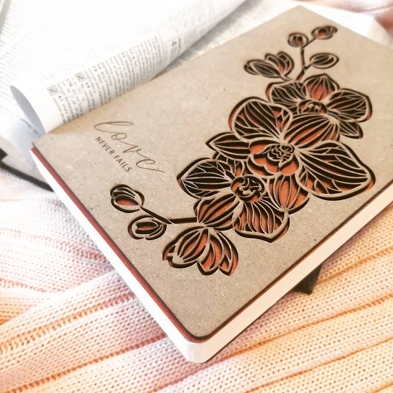 Love Never Fails Orchid Carving Notebook 224 pages - Notebooks & Journals - Paper Khaki