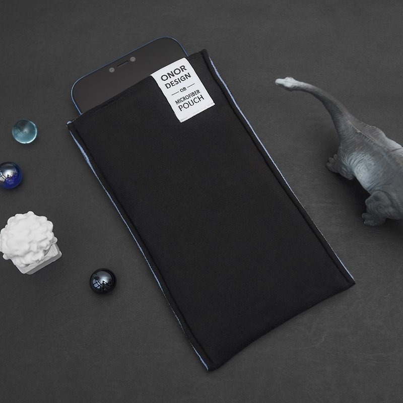 Ob3 画面拭き取り可能な携帯電話ケース [ブラックブルー] 保護ケース - スマホケース - その他の化学繊維 ブラック