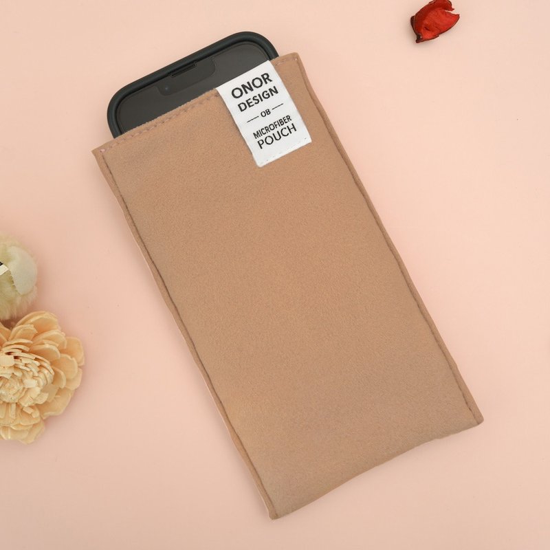 Wipeable mobile phone case Ob3 [Cocoa color] Minimalist design, anti-bacterial, anti-scratch, anti-fall, anti-fallout - Phone Cases - Other Man-Made Fibers Brown