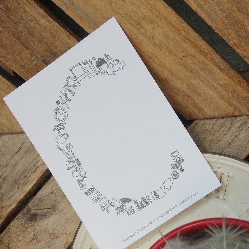 AZ English alphabet creative graffiti postcard<C> - Cards & Postcards - Paper White