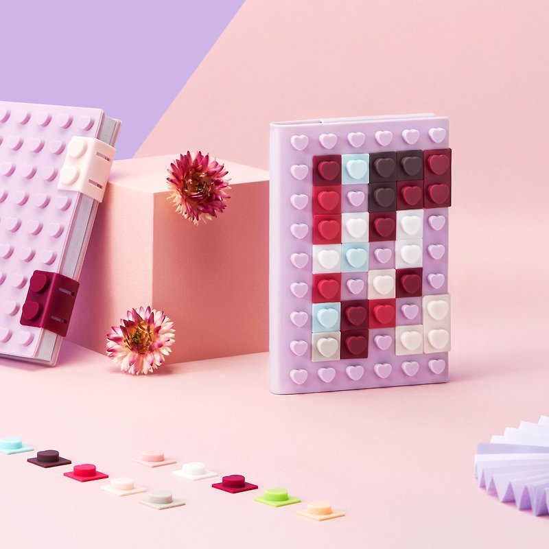 [Play with color creative building blocks notebook] Wild Berry-with three-dimensional pressure relief Silicone DIY color pin bean limited edition