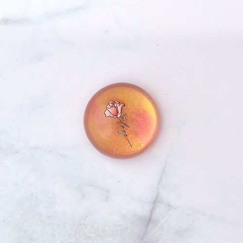Pavo Jewelry & Art 藝術寶石皂 十一月誕生石 愛情玫瑰花系列-黃水晶 Citrine