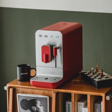 【SMEG】イタリア製全自動エスプレッソコーヒーマシン チャームレッド