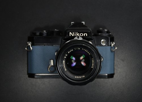 Film Camera Vogue 【經典古物】特殊色 尼康 迷霧藍 NIKON FE 50mm f1.4 底片相機