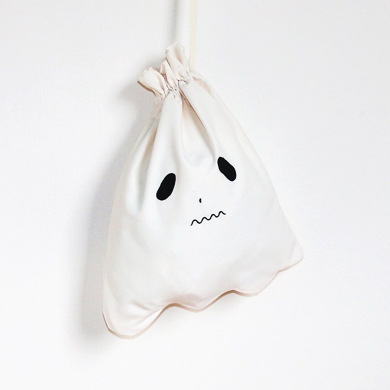 ghost lunch bag : off-white - 化妝包/收納袋 - 聚酯纖維 白色