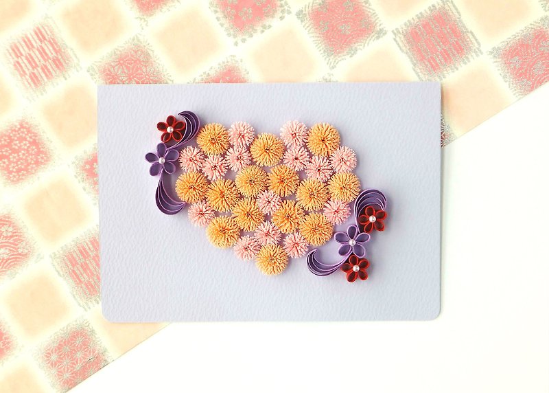 Hand made decorative cards- love - การ์ด/โปสการ์ด - กระดาษ สีม่วง