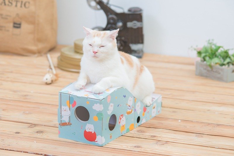 Mori Shu-貓玩具x貓抓板x包子貓樂園- 好玩耐抓,讓貓咪玩翻天 - 貓/狗玩具 - 紙 多色