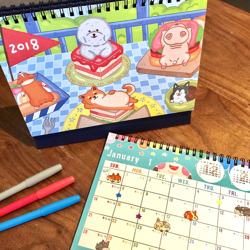 2018 Dawang Daifa Calendar - ปฏิทิน - กระดาษ 